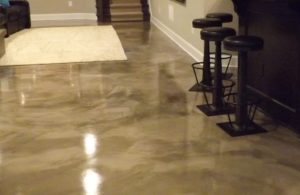 Beautiful epoxy flooring in a residential home located in Corpus Christi, Texas
